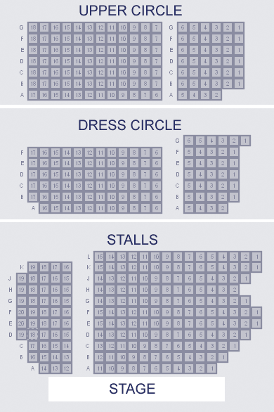 Fortune Theatre seating plan
