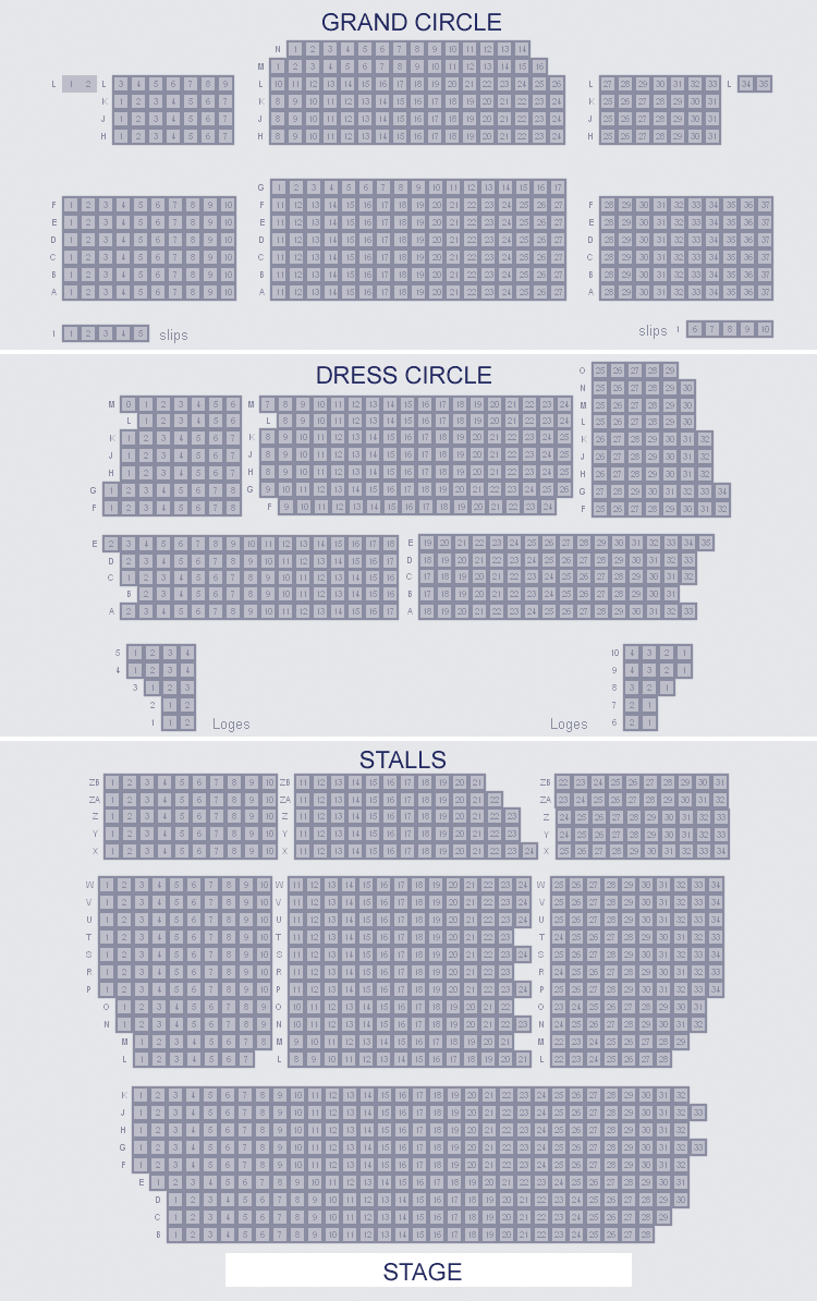 Prince Edward Theatre seating plan