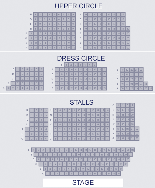 St Martin's Theatre seating plan