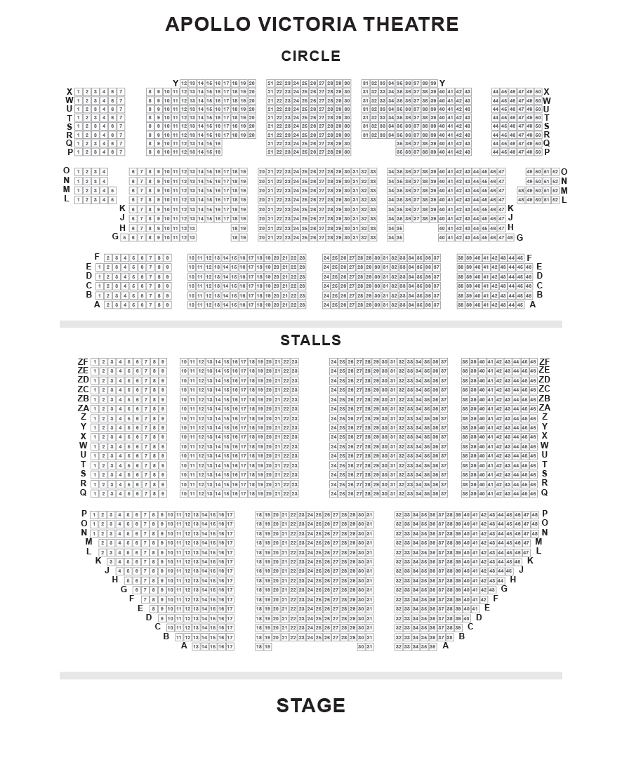 Apollo Victoria Theatre Seating Plan