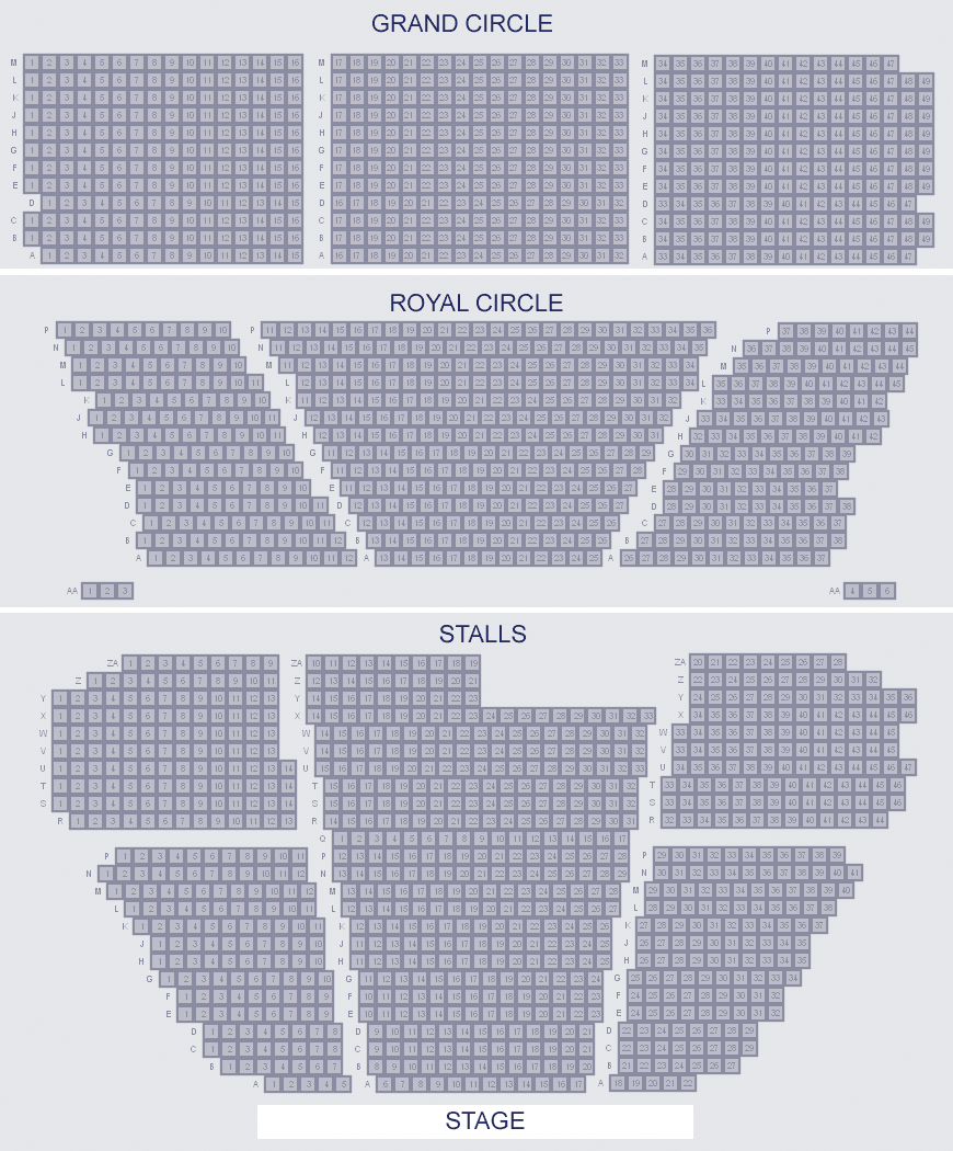 Lyceum Theatre Seating Plan