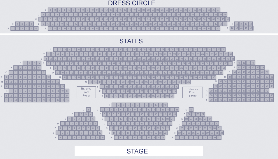 New London Theatre Seating Plan