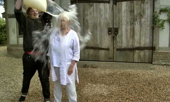 Judi Dench takes the Ice Bucket Challenge