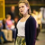 Louise Calf in rehearsals for The Railway Children