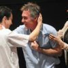 Jack McMullen, Greg Wise and Charlotte Harwood in Brad Fraser’s harrowing play Kill Me Now about disability.