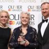 Dame Angela Lansbury wins her first ever Olivier Award for Blithe Spirit at the 2015 Olivier Awards