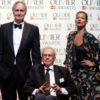 Nigel Planer, Michael White And Kate Moss at the Oliviers