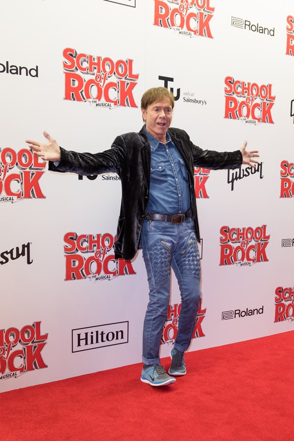 Sir Cliff Richard at the Opening Night Of School Of Rock