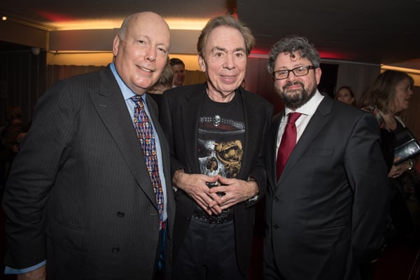 Andrew Lloyd Webber, Julian Fellowes and Laurence Connor at School Of Rock