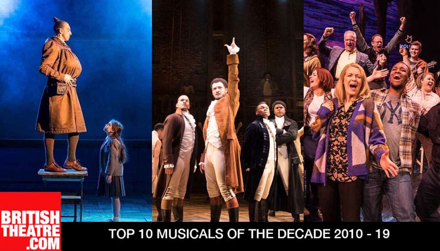 Top 10 new musicals decade 2010-2019