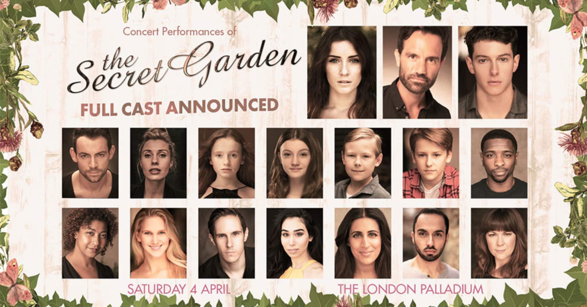 Full casting announced for The Secret Garden in concert at Palladium