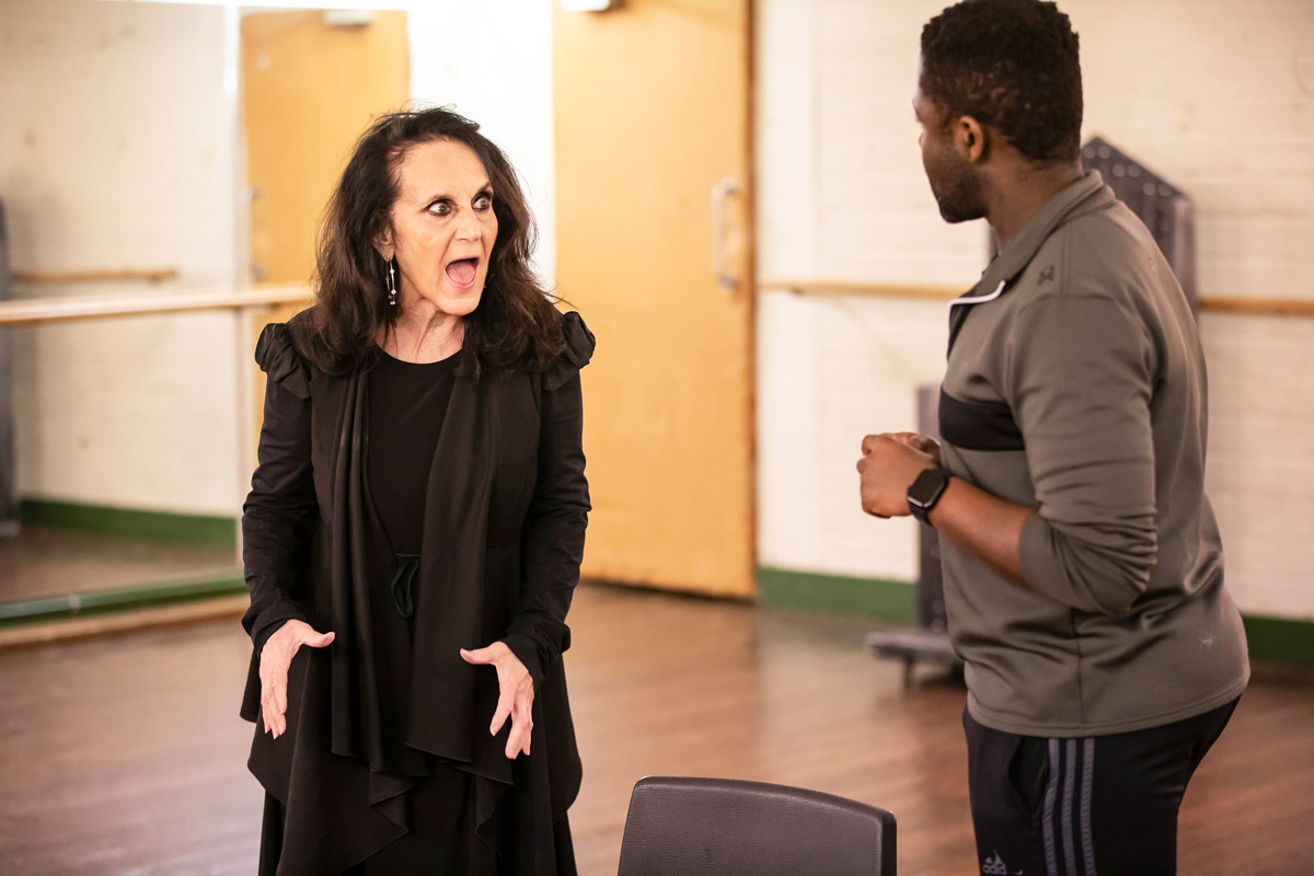 Lesley-Joseph-&-Nicholas-McLean–in-rehearsals-for-The-Addams-Family.-Credit-Pamela-Raith